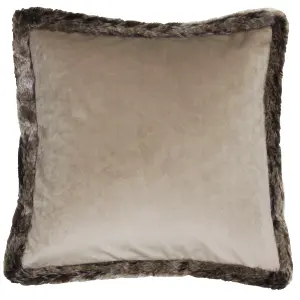 Paoletti Kiruna Faux Fur Velvet Polyester Filled Cushion