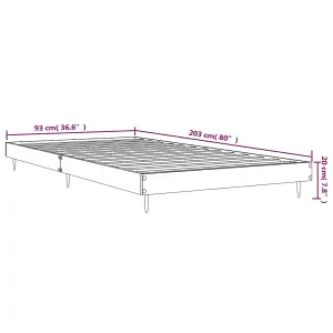 Berkfield Bed Frame Black 90x200 cm Engineered Wood