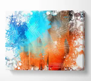 Wire Texture Of Colour Canvas Print Wall Art - Medium 20 x 32 Inches