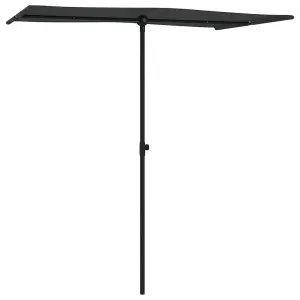 Berkfield Outdoor Parasol with Aluminium Pole 180x130 cm Black