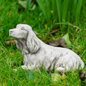 Cocker Spaniel Stone Statue Outdoor Garden Ornament British Made Puppy Dog Sculpture