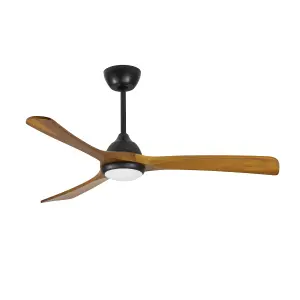 Luminosa Bosc LED 3 Blade Ceiling Fan Black, Opal, 2800-4000-5700K