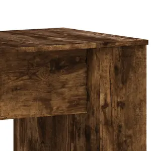 Berkfield Desk Smoked Oak 140x50x75 cm Engineered Wood