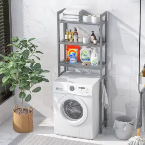 Costway 3-Tier Over-The-Toilet Storage Shelf Space Saving Metal Bathroom Organizer