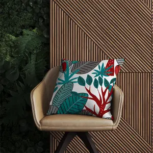 Jungle Exotic Summer Tropical Leaves Outdoor Cushion 60cm x 60cm