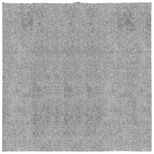 Shaggy Rug PAMPLONA High Pile Modern Grey 160x160 cm