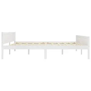 Berkfield Bed Frame Solid Pinewood White 200x200 cm