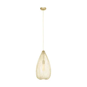 Interiors By Premier Versatile Gold Iron Pendant Light, Effortlessly Maintained Down Light Wall, Contemporary Ceiling Light