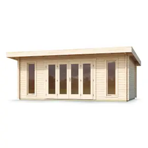 Lasita Sussex 2 Modern Summer House - 5.7m x 3.6m - Bi-Fold Door Double Glazed