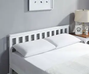 White Wooden Bed Frame Super King