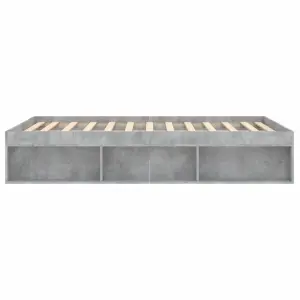 Berkfield Bed Frame Concrete Grey 135x190 cm Double