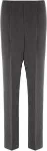 Bonmarche Grey Comfort Waist Straight Leg Trousers, Size: 26