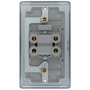 BG Metal Clad 45A Rectangular Large Plate Double Pole Switch With Power Indicator