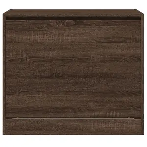 Berkfield Shoe Cabinet Brown Oak 80x42x69 cm Engineered Wood