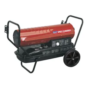 Sealey Space Warmer Kerosene/Diesel Heater 135,000Btu/hr with Wheels