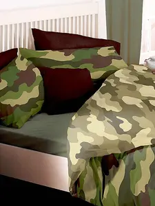 Army Camouflage Reversible Double Duvet Cover and Pillowcase Set