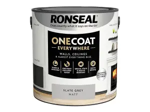 Ronseal One Coat Evrywhere Matt Paint 2.5L  Slate Grey