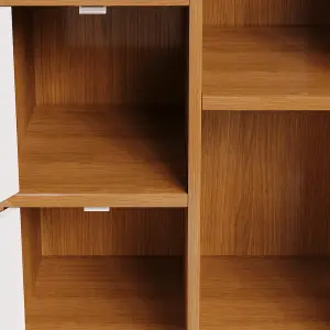 Wooden Storage Shelf Bookcase Cabinet,Freestanding Bookcase Rack Bookshelf