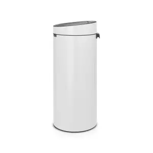 Brabantia Touch Tall White Metal Bin - 30L Freestanding