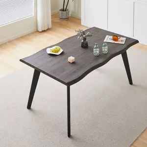 Bulhary Rectangular Dining Table Brown / H75 x L140 x W78cm