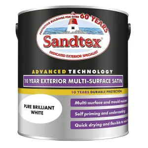 Sandtex 10 Year Multi Surface Quick Drying Satin Pbw 750ml