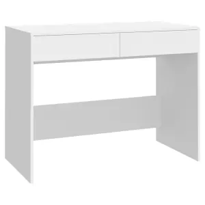 Berkfield Desk White 101x50x76.5 cm Engineered Wood