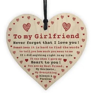 Girlfriend Gift For Anniversary Valentines Day Wood Heart Soulmate Gifts For Her