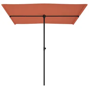 Berkfield Outdoor Parasol with Aluminium Pole 2x1.5 m Terracotta