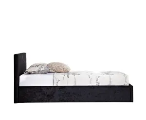 Birlea Berlin Single Ottoman Bed Black Crushed Velvet