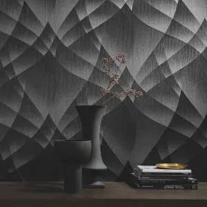 Erismann Geometric Graphic Abstract Fashion for Walls Black Wallpaper