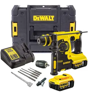 Dewalt DCH253P2 18v 3kg SDS+ Rotary Hammer Drill, 2 x 5.0ah Batt Charger + Chuck