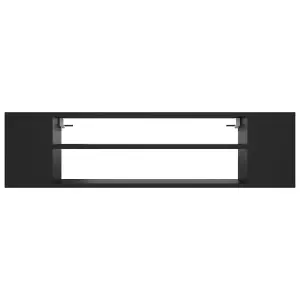 Berkfield Hanging TV Cabinet Black 100x30x26.5 cm Engineered Wood