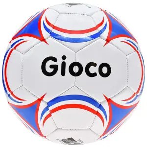 Size 5 PVC Training Football - WHITE/BLUE/RED Skill Control Practice Ball