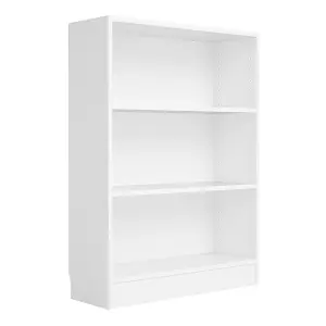 Basic Low Wide Bookcase (2 Shelves) in White