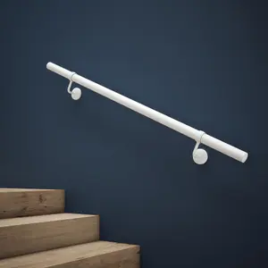 Rothley Matt White Stair Hand Rail Kit 1.2M