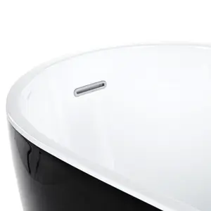 Freestanding Bath 1700 x 780 mm Black SOLARTE