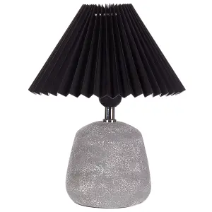 Set of 2 Ceramic Table Lamps Black ZEYI