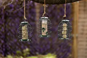 3pack Wild Bird Feeders for Seeds, Peanut, fat ball feeder Squirrel resistant