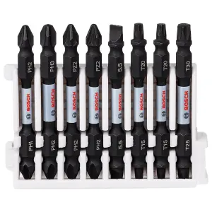 Bosch Professional Impact Double Ended Bit Pack 65mm,PH1-PH2,PH2-PH3,PH2-PZ2,PH2-PZ2,SL1x5.5,T15-T20,T15-T20,T25-T30 Pick & Clic