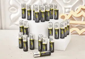 Lighthouse 24 Pack AA Alkaline Batteries High Capacity Double A L/HBATAA24