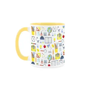 Teacher Gift Mug - Trades Funny Novelty Gift Tea/Coffee Yellow Ceramic Mug Present