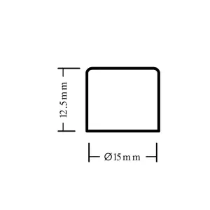 Copper End feed Stop end (Dia)15mm, Pack of 2