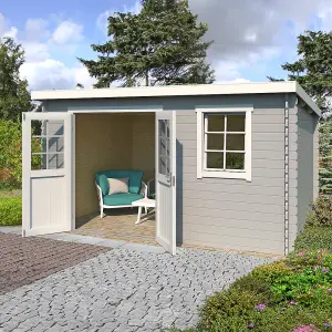 Lasita Osland Amira 230 Pent Log Cabin - 3.8m x 2.3m - 28mm Summer House