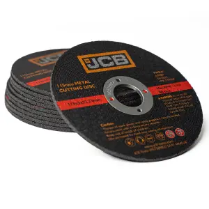 JCB Metal Cutting Discs 115mm (4 1/2'') x 3 x 22.23mm, 10 Pack  JCB-MCUT115-6-10PK