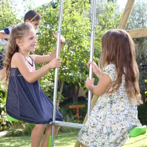 TP Knightswood Triple Wooden Swing Set With Glide Ride - FSC certified