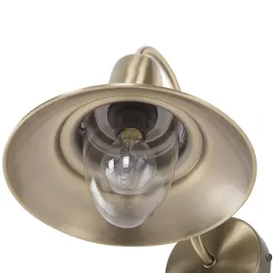 Beliani Modern Metal Wall Lamp Brass LUZA