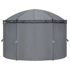 Berkfield Gazebo with Curtains 520x349x255 cm Anthracite