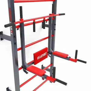 Wall Bars Set With Pull Up Dip Bar and Sit Up Bench K-SPORT