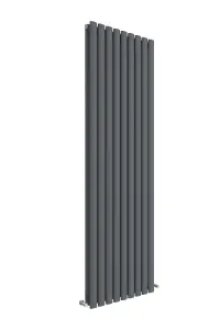 Vertical Double Panel Radiator - 1800mm x 528mm - 5457 BTU - Anthracite- Balterley