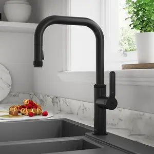 Clearwater Pioneer U Spout Pull Out With Twin Spray Kitchen Matt Black - PIL40MB